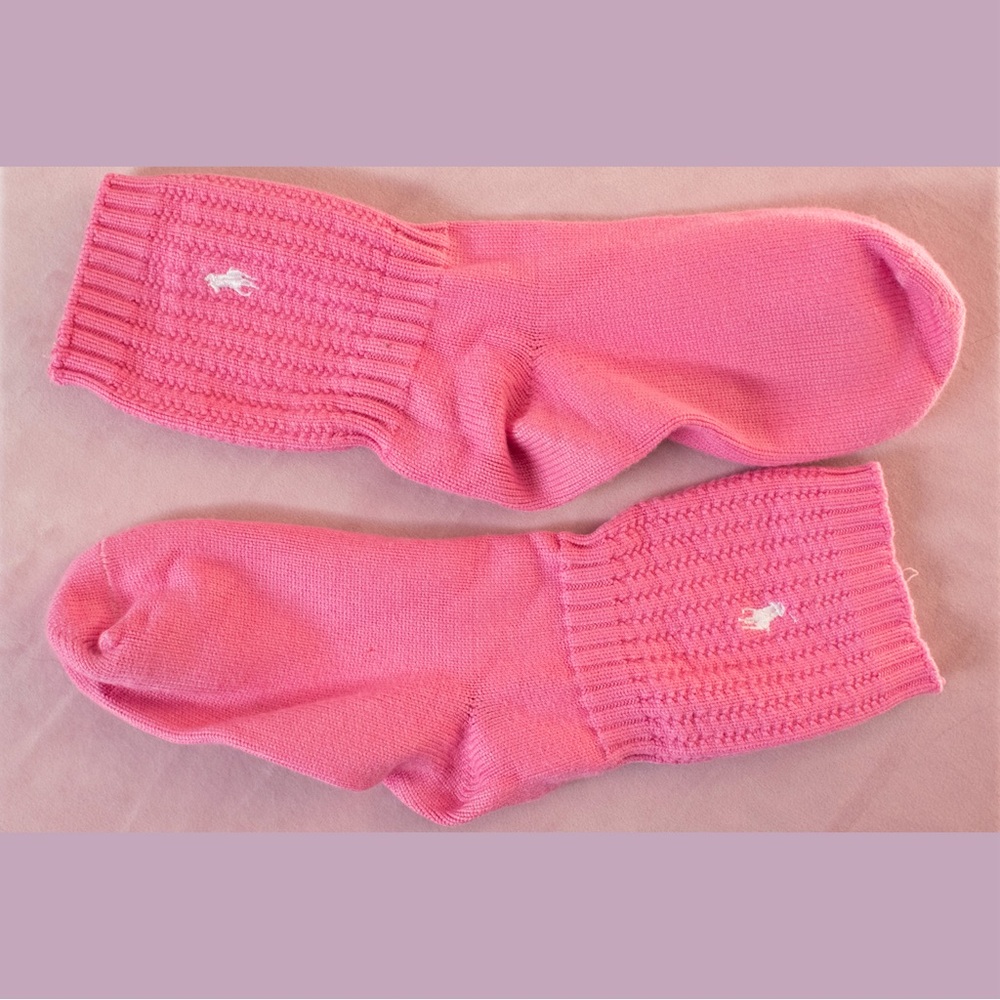 Polo Ralph Lauren Pink Knit Socks